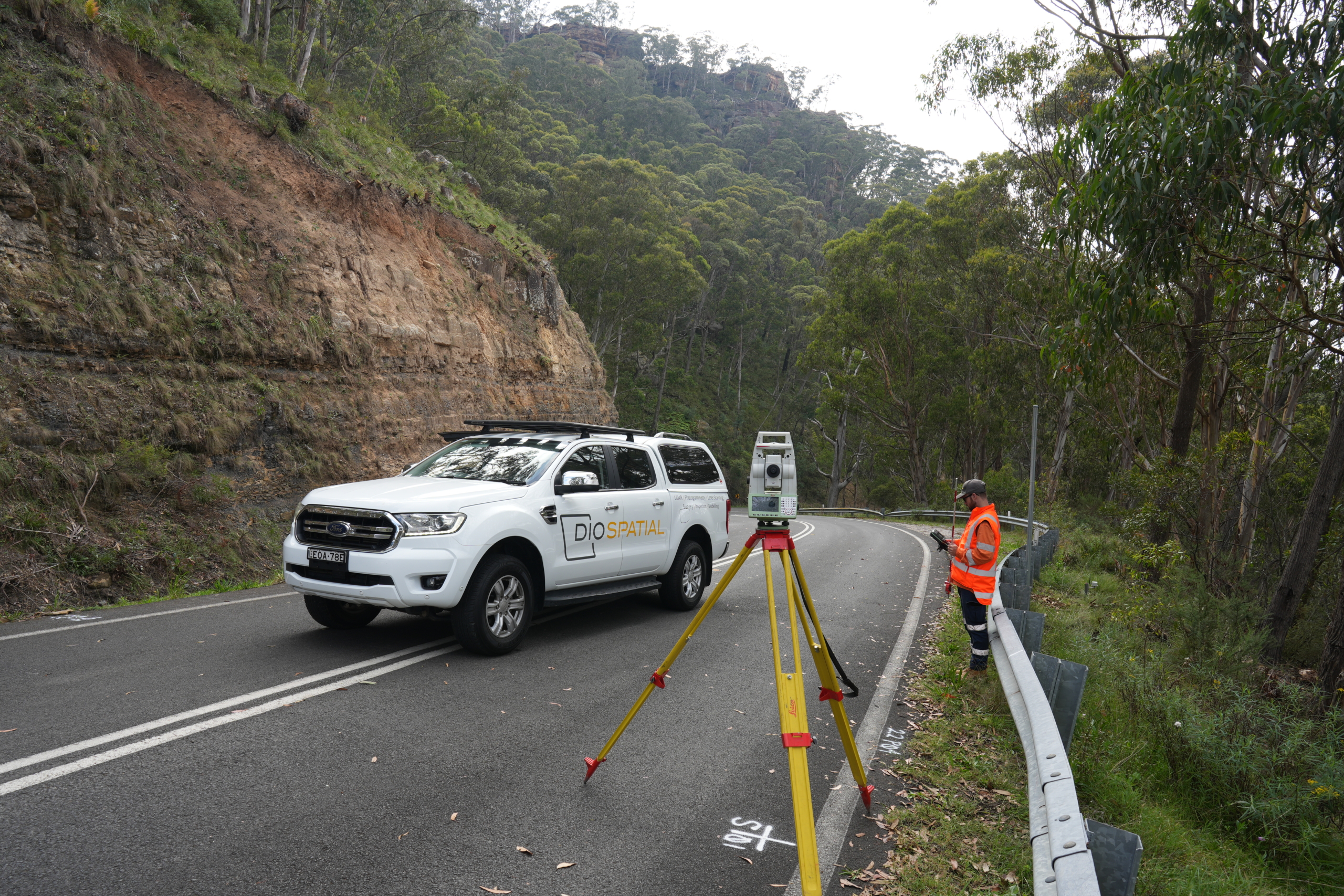 Drone survey and ground survey for geotechnical monitoring