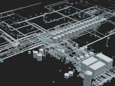 revit modelling of factory pipes